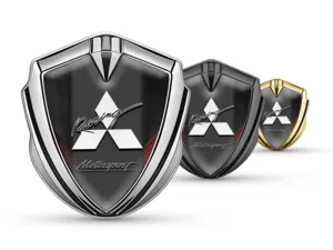 Mitsubishi Metal Abovedado Emblema De Carrera Estilo Brilla Cúpula